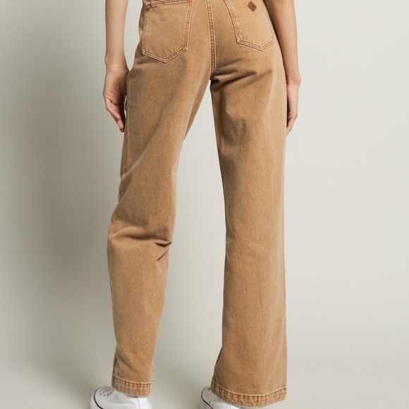 Abrand Carrie Jeans Camel Brown | Women’s Size 24 AU6 High Waist Straight Leg - Picture 4 of 17
